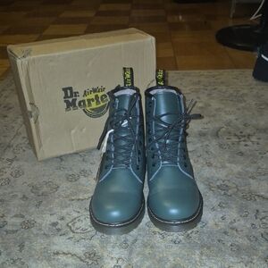 Men's Teal Lace-Up Boots With Fur